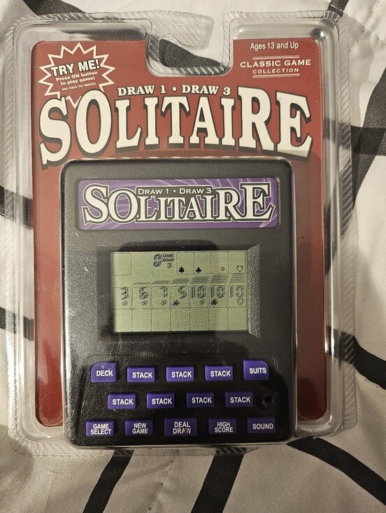 Solitaire Other - Solitaire Electronic Handheld Game Two Modes Draw 1/3 Model 77703 John N Hansen